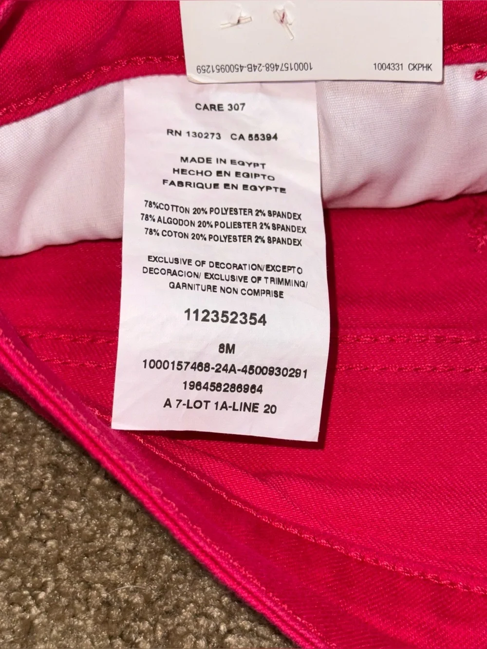 Lee Womens Size 8 M Mid Rise 5” Inseam Hot Magenta Denim Shorts NWT Stretch